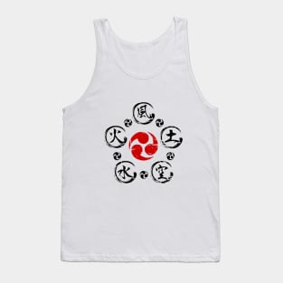 The Book of Five Rings (Crest V.3) RED BLACK Tank Top